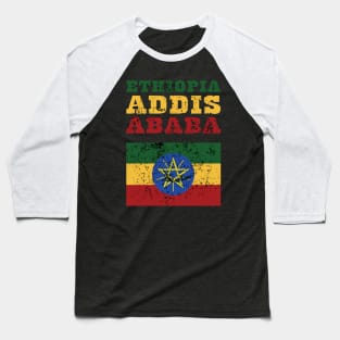 Flag of Ethiopia Baseball T-Shirt